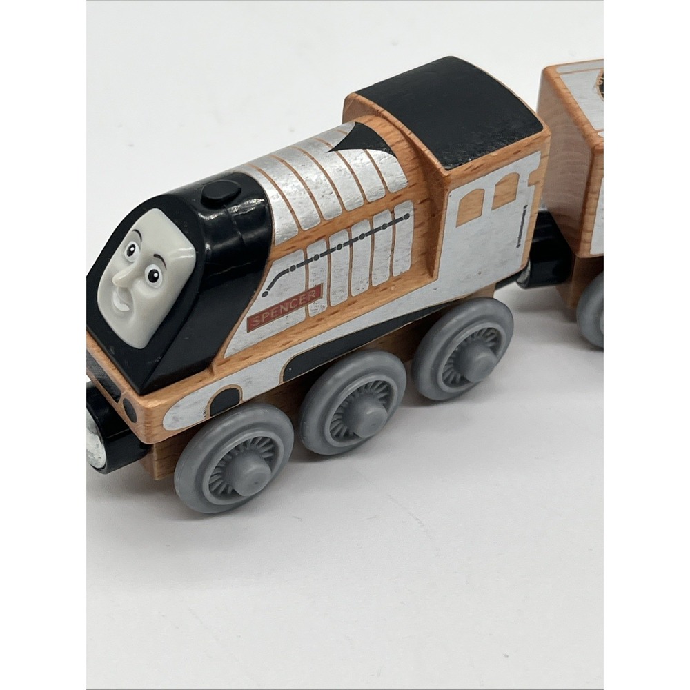 Thomas & Friends Wood Spencer Engine & Tender Set FHM42 Wooden Railway Train - Picture 6 of 16